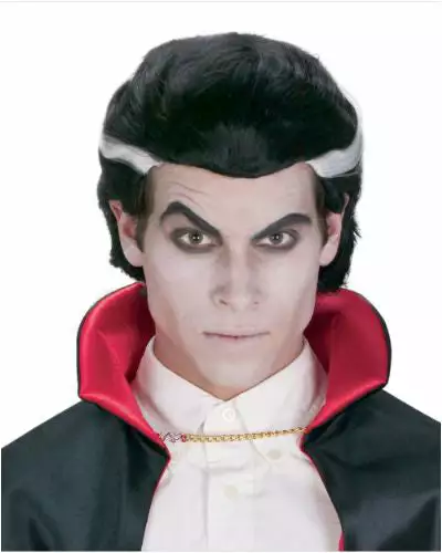 Costume Wigs Classic Vampire | Black/White Halloween Wig By Wicked Wigs