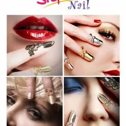 Stephen Nail Jewelry Triple Hearts (Medium-Gold)