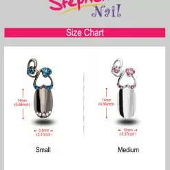 Stephen Nail Jewelry Twin Hearts (Small-Silver)