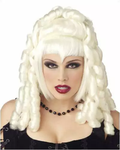 California Costume Wigs Goth Vampira White Halloween Wig By California Costumes
