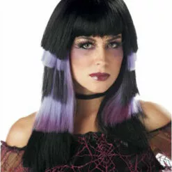California Costume Wigs Club Chaos Black/Purple Costume Wig By California Costumes