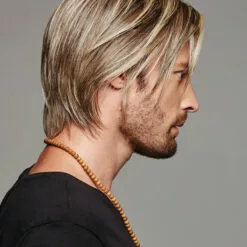 Wigs For Men Daring | Average/Large Men's Lace Front & Monofilament Part Synthetic Wig By HIM