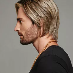 Wigs For Men Daring | Average/Large Men's Lace Front & Monofilament Part Synthetic Wig By HIM