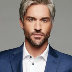 Reserved | Average/Large Men's Lace Front & Monofilament Crown Synthetic Wig By HIM Wigs For Men