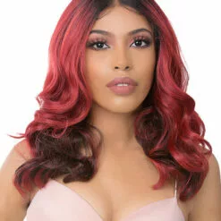 Wigs For Black Women HD T Lace Lussi | Lace Front & Lace Part Synthetic Wig By It's A Wig