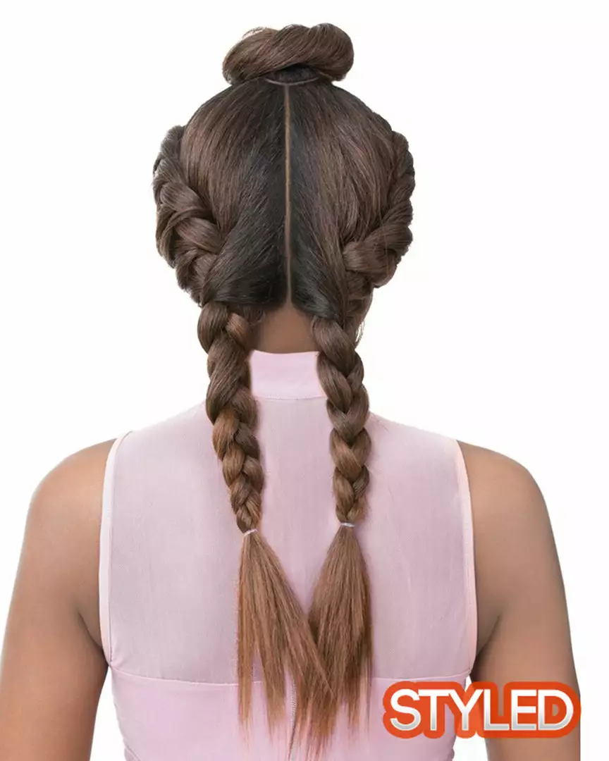 Wigs For Black Women Vixen Y Yaki Straight | Lace Front Human Hair Blend Wig By It's A Wig