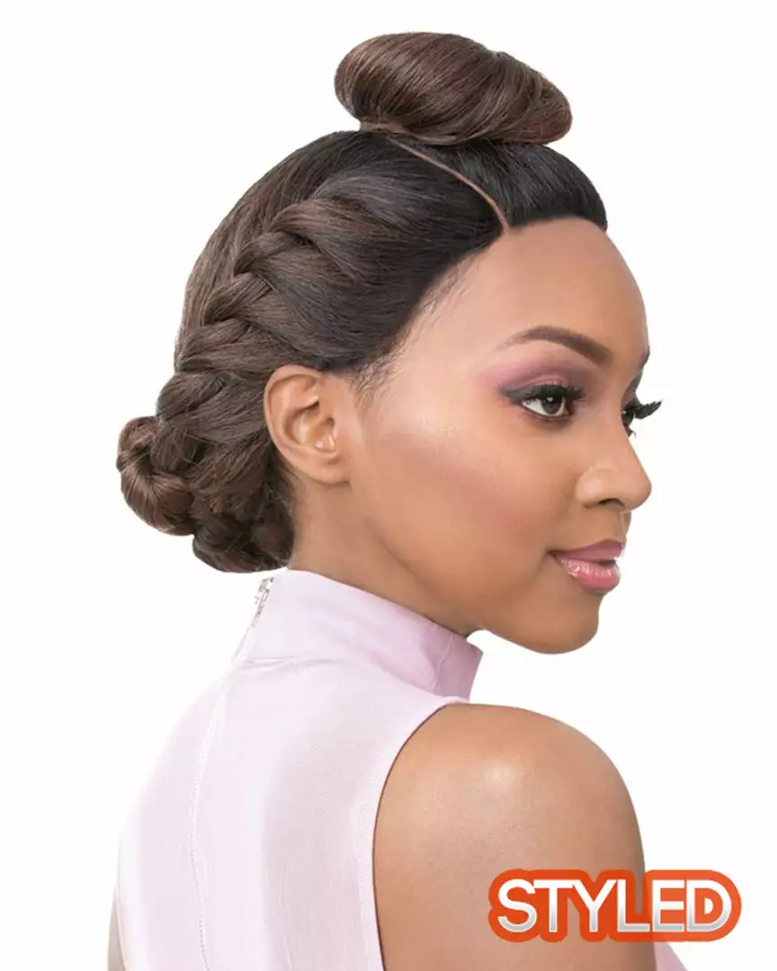 Wigs For Black Women Vixen Y Yaki Straight | Lace Front Human Hair Blend Wig By It's A Wig