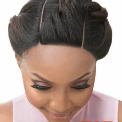 Wigs For Black Women Vixen Y Yaki Straight | Lace Front Human Hair Blend Wig By It's A Wig