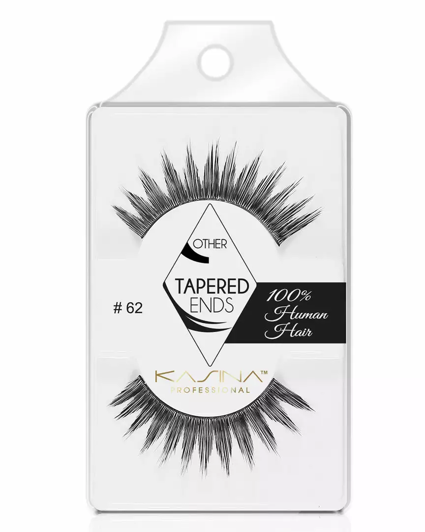 Tapered Ends Eyelashes #62 By Kasina Professional