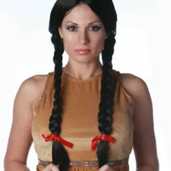 Indian Girl / Braided Girl By New Look Costume Wigs