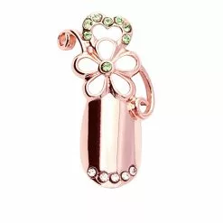 Stephen Nail Jewelry Flower (Medium-Pink Gold)