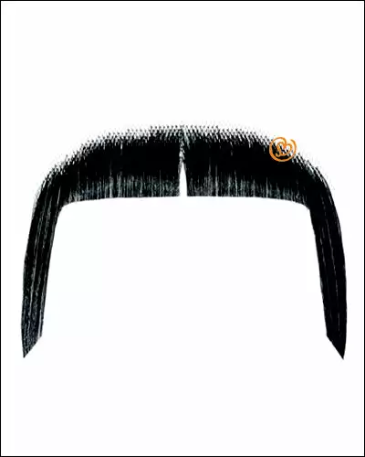 Fu Manchu | Human Hair Moustache By Sepia Costume Wigs