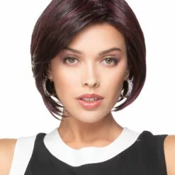 Wigs For Women Angled Bob | Lace Front & Monofilament Part Synthetic Wig By TressAllure