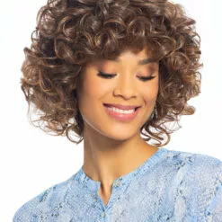 Wigs For Women Curl Intense | Lace Front & Monofilament Top Synthetic Wig By TressAllure