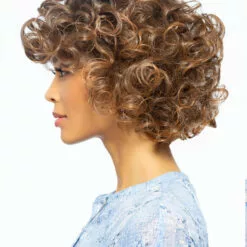 Wigs For Women Curl Intense | Lace Front & Monofilament Top Synthetic Wig By TressAllure