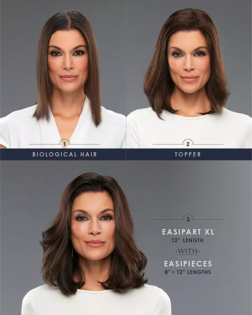 EasiPieces 12 Inch Length X 6 Inch Width (1pc) | Remy Human Hair Piece By Jon Renau
